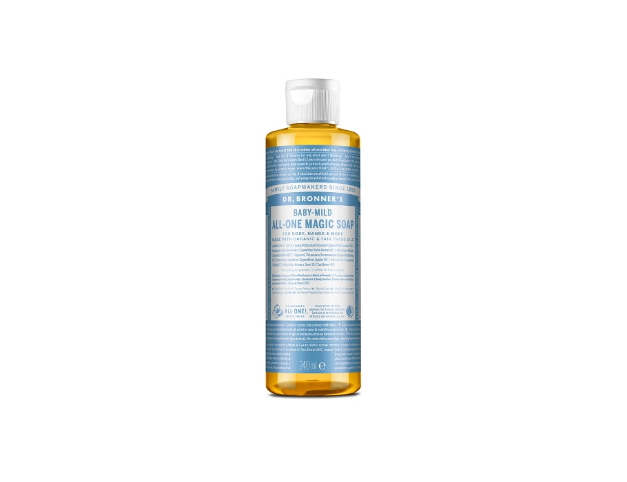 Dr. Bronner's Flüssigseife – reines Kastilien – Baby – parfümfrei – 240 ml