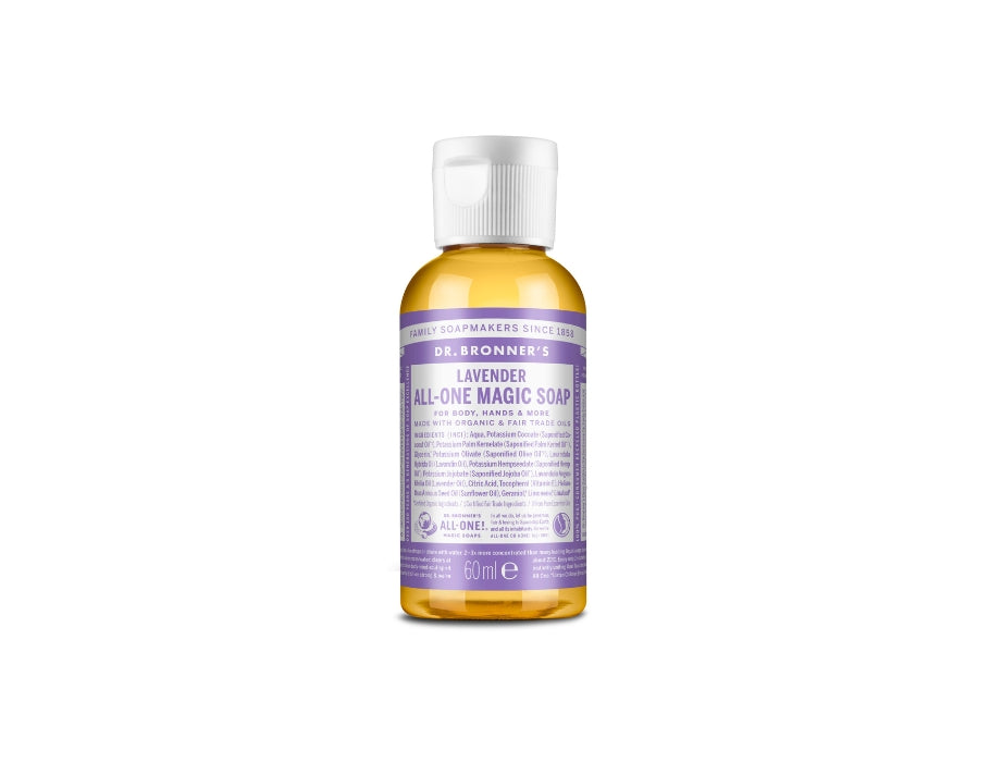 Dr. Bronner's Flüssigseife – reines Kastilien – Lavendel – 60 ml