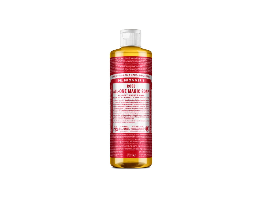 Dr. Bronner's Flüssigseife – reines Kastilien – Rose – 475 ml