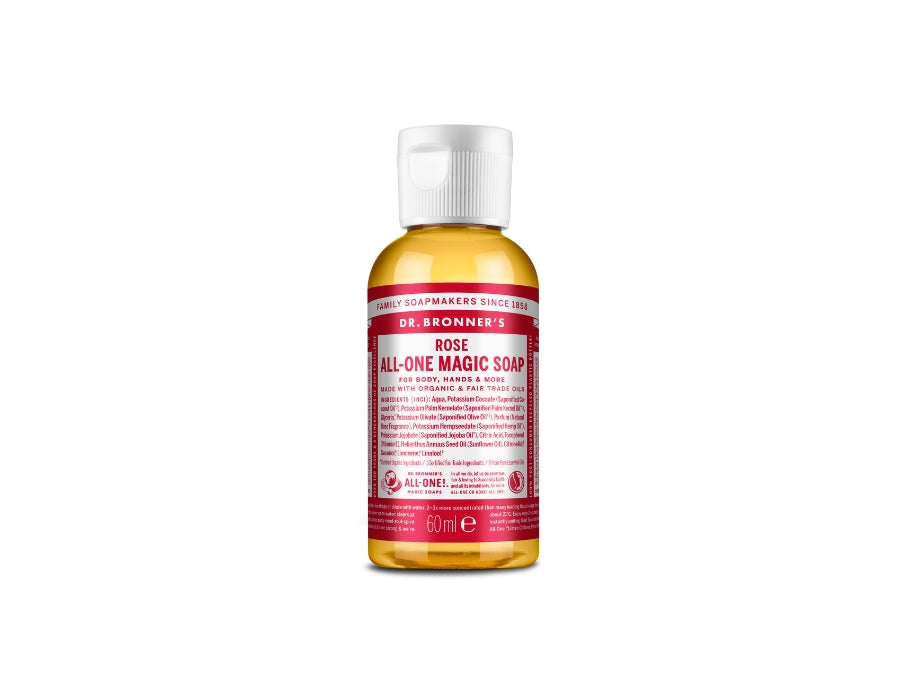 Dr. Bronner's Flüssigseife – reines Kastilien – Rose – 60 ml
