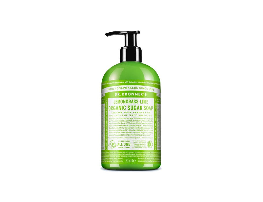 Dr. Bronner's Soap Pump – Zitronengras-Limette – 355 ml