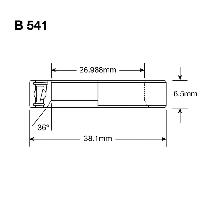 Enduro-Lager B 541 Max – Abec 3 Max (Radial) – 1 1 16''x1,5''x9 32''