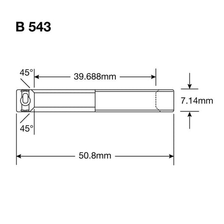 Enduro-Lager B 543 2RS Max – ABEC 3 Max (Schrägkontakt) – 1 9 16''x2''x9 32''