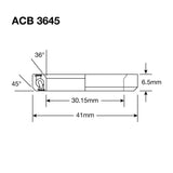 Enduro-Lager ACB 3645 cc SS – 440c Edelstahl (Schrägkontakt) – 30,2 x 41 x 6,5 (36 x 45°)