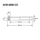 Enduro-Lager ACB 6806 cc BO - ABEC 5 - Schwarzoxid (Schrägkontakt) - 37x49x6,5 (36x45°)