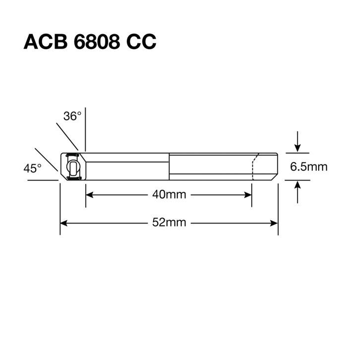 Enduro-Lager ACB 6808 cc BO - ABEC 5 - Schwarzoxid (Schrägkontakt) - 40x52x6,5 (36x45°)