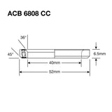 Enduro-Lager ACB 6808 cc BO - ABEC 5 - Schwarzoxid (Schrägkontakt) - 40x52x6,5 (36x45°)