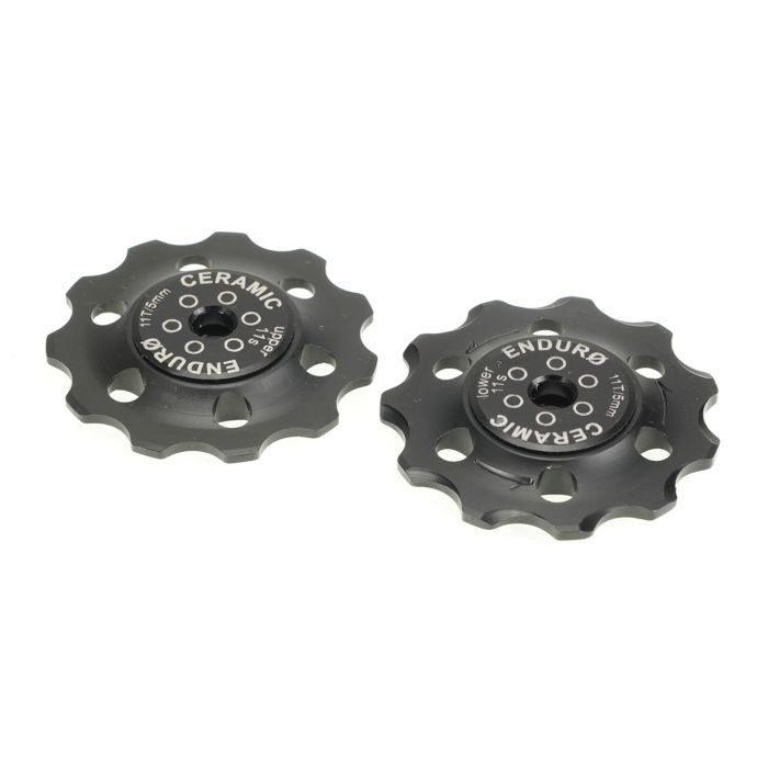 Enduro-Lager-Umwerferrollen – Zero-Keramik – Shimano – 11-Gang – Schwarz