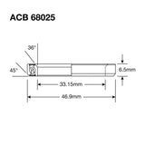 Enduro-Lager ACB 68025 cc – ABEC 5 – Schwarzoxid (Schrägkontakt) – 33,15 x 46,9 x 6,5 (36 x 45°)