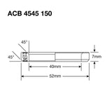 Enduro Lower Ball Head ACB 4545 150 BO 40x52x7 (45x45 °) BL
