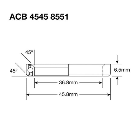 Enduro Bearing Steuersatz ACB 4545 BO 36,8x45,8x6,5 (45x45°)