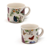 Schmetterlingswiesen-Set mit 2 Espressotassen aus Porzellan