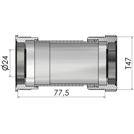 Elvedes Tretlagergewinde passend t47a (cerv�lo) für 24mm Shimano