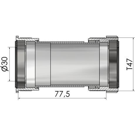 Elvedes Tretlagergewinde passend für T47a (Cervélo) für 30 mm