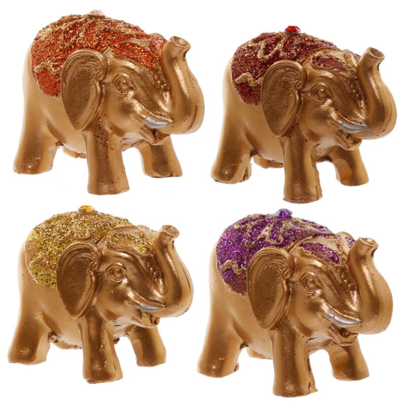 Mini-Glückselefant mit Metallic-Glitzer zum Sammeln