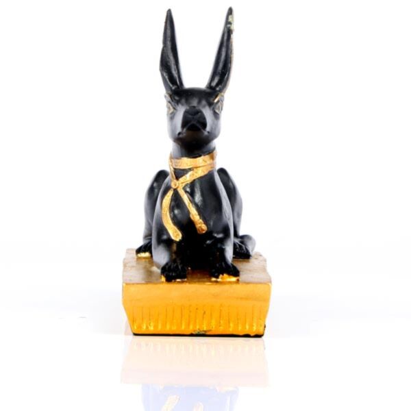 Ägypten - liegender Anubis aus schwarzem Gold