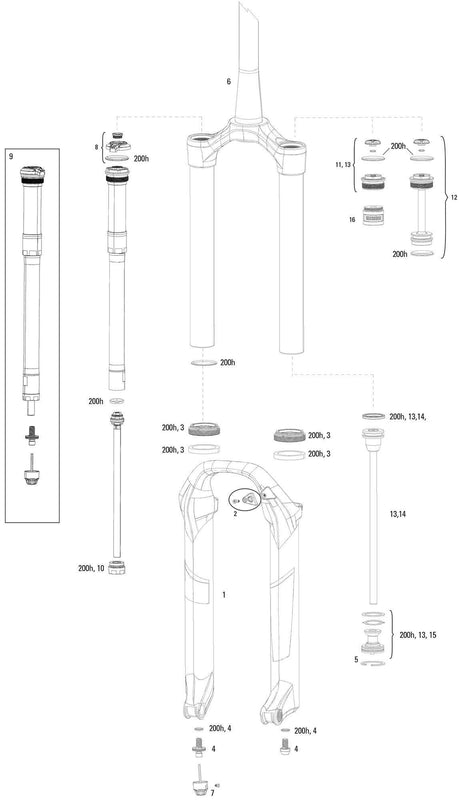 RockShox Federgabel Pike DJ 26 Susp.Fork RS Pike DJ 140mm schwarz
