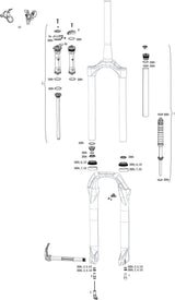 Rockshox Federgabel Judy Silver TK 27,5 Boost Susp.Fork RS Judy Sil.TK 100 mm Schwarz