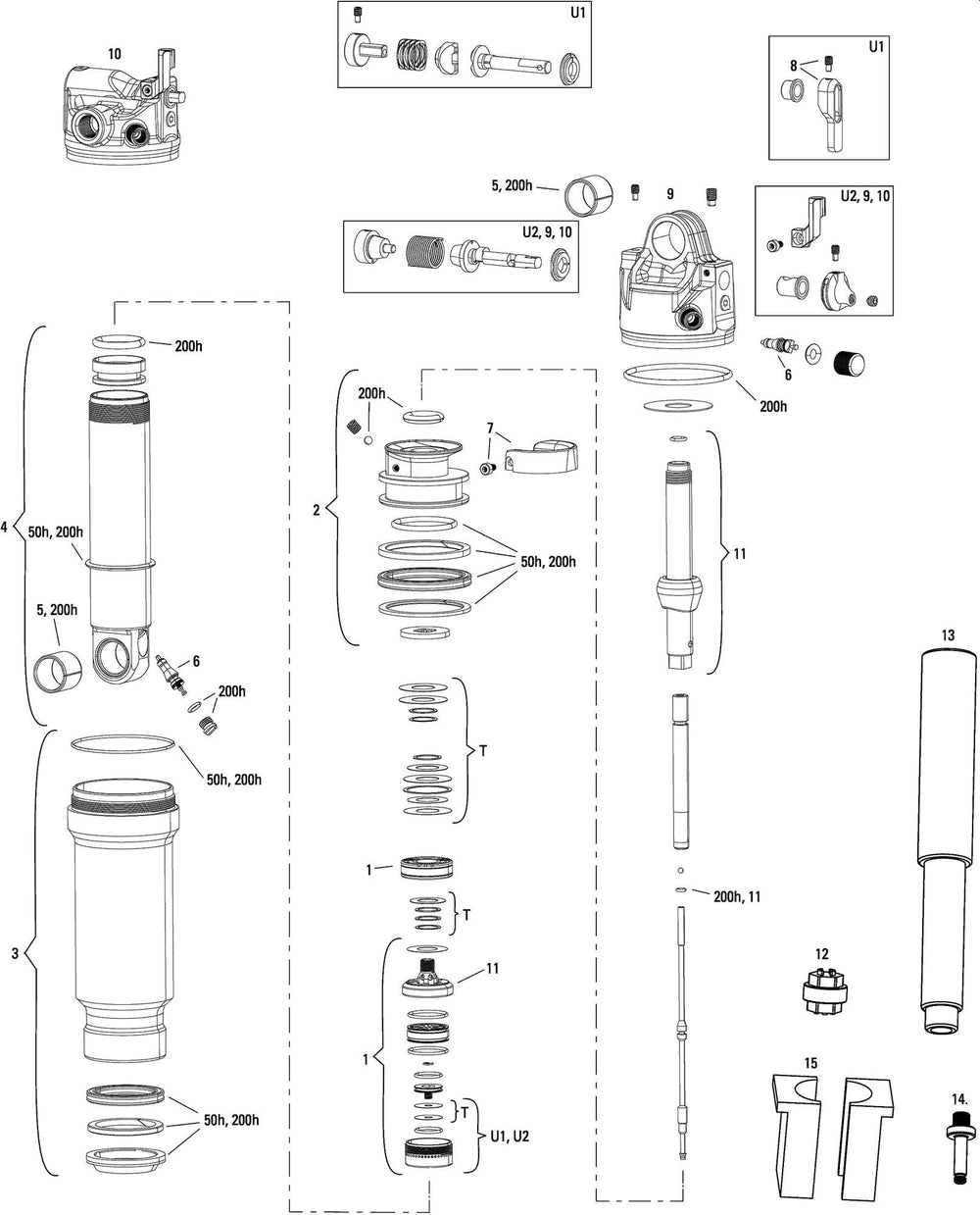 Rockshox Stoßdämpfer Sidluxe Ultimate 3P Hinterradstoßdämpfer RS Sidluxe Ult.3P 145 x 32,5 mm