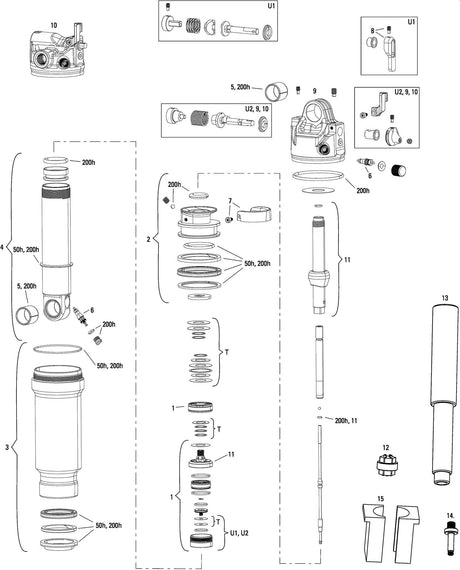 Rockshox Stoßdämpfer Sidluxe Ultimate 3P Hinterradstoßdämpfer RS Sidluxe Ult.3P 145 x 32,5 mm