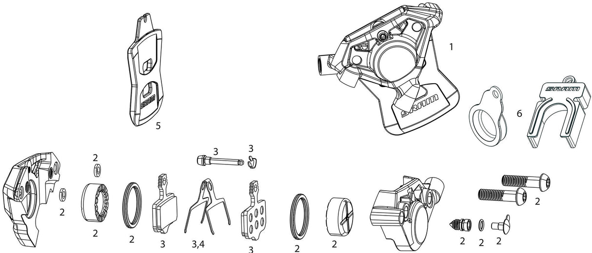 Sram Scheibenbremskraft Achsen E1. Bremsen Scheibenkraft Achsen E1 links hinten