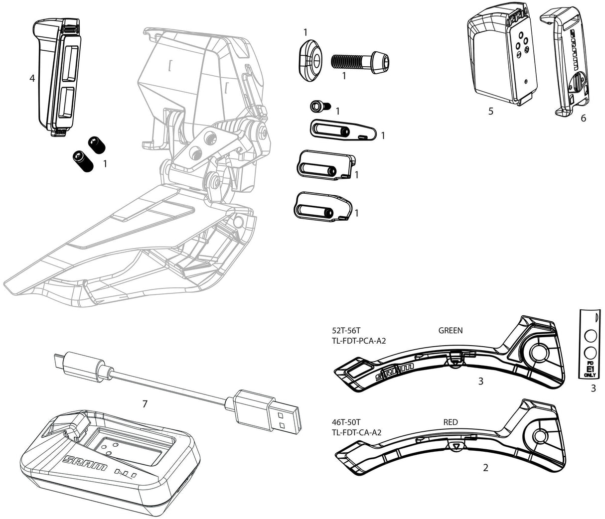 Sram Umwerfer Red Axs E1