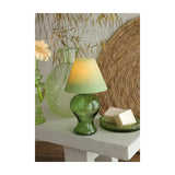 Ideas 4 seasons glas lamp amber voor theelichtje ø9 h.16 cm soft green