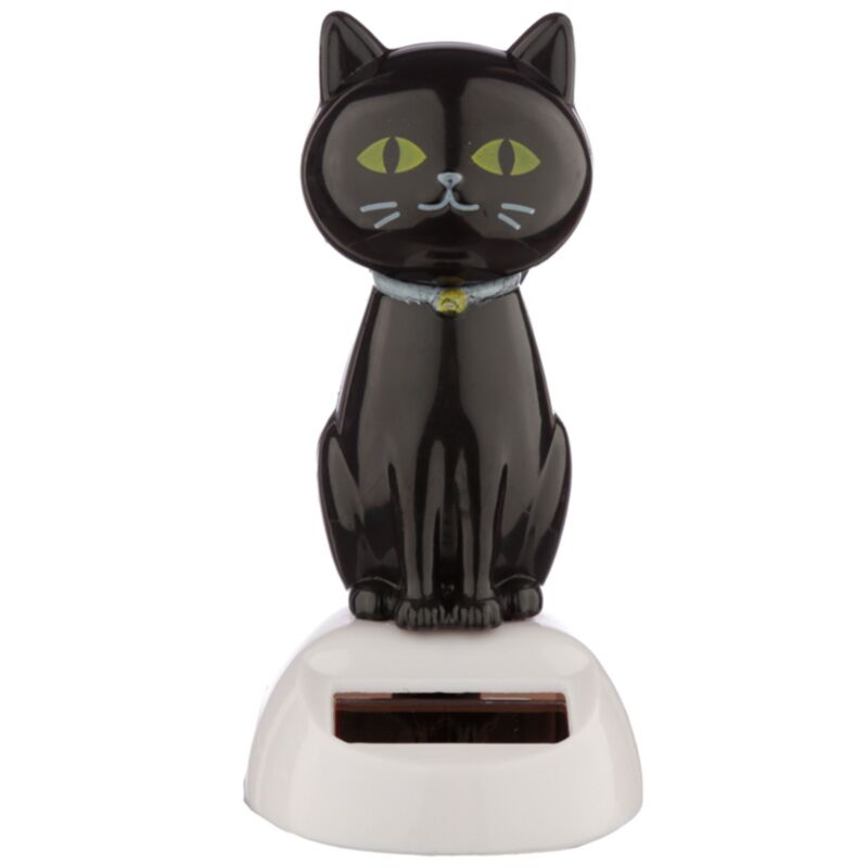 Lucky Black Cat Solarzellen-Solarkumpelfigur