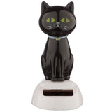 Lucky Black Cat Solarzellen-Solarkumpelfigur