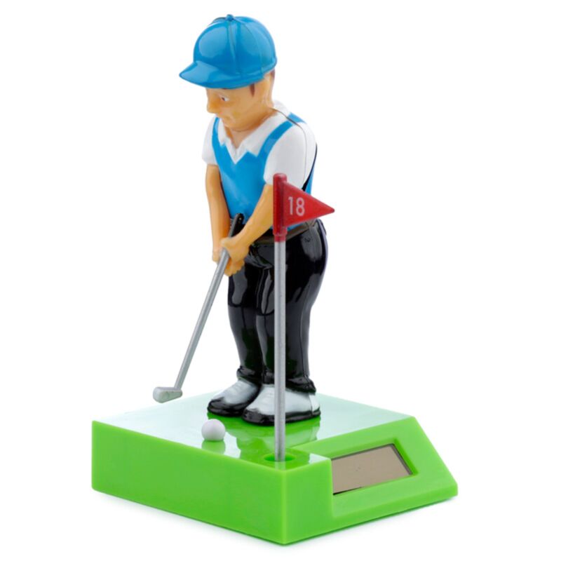 Golfspieler-Solarzellen-Solarkumpelfigur