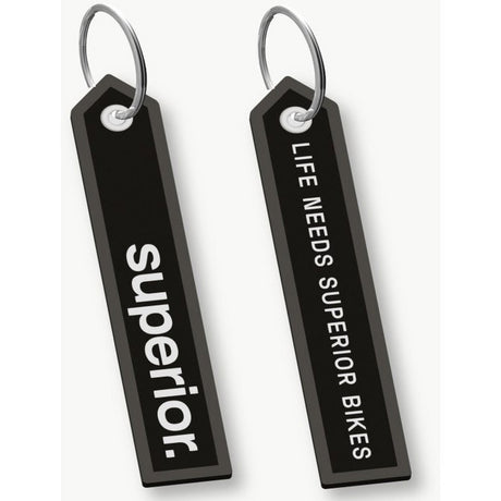 Superior sleutelhanger zwart wit