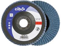Cibo Fächerschleifscheibe 125mm blau 80 flach Edelstahl | 10 Stück