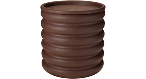 Opbergton ''crock'' metaal bruin d33 h33,5cm