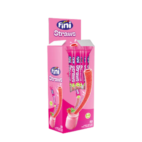 Fini Strohhalme Erdbeere (50x 25 gr)