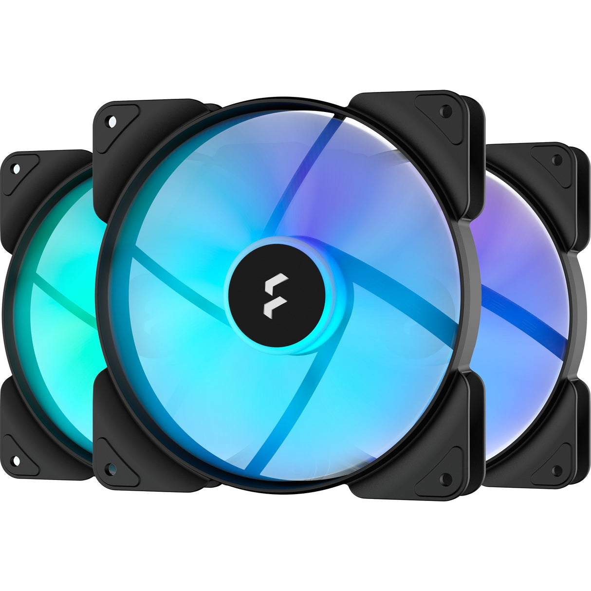 Fraktales Design fraktaler Designaspekt 14 RGB PWM Schwarzer Rahmen 3 Lüfterpackung