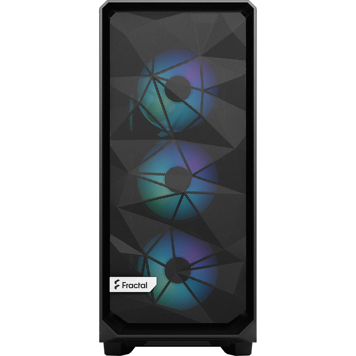 Fraktales Design meshify 2 kompaktes lite rgb schwarz tg leuchtt