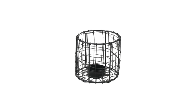 Tealightholder metal ø9x9cm black