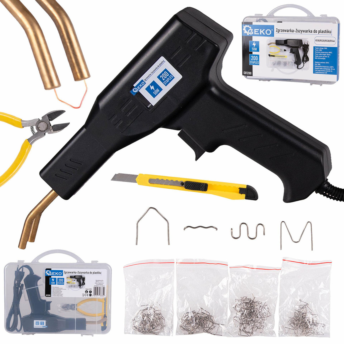 Geko kunststof sealer 50w + nietjes