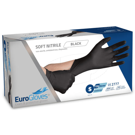 Eurogloves Handschuhe Nitrilgröße S schwarz (100 Stück)