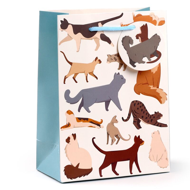 Feline feine Katzen - Geschenktüte mittel