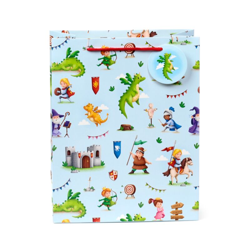 Ritter-Drachen-Geschenktüte groß