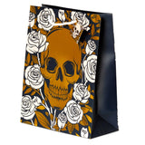 Metallische Totenkopf-Rosen – Geschenktüte groß