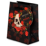 Totenkopf und Rosen rote Rosen - Geschenktüte klein