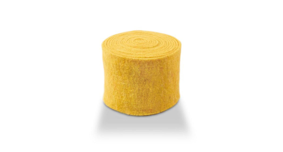 Wool felt vilt unicolor 7,5 cm mosterdgeel 5mtr