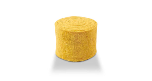 Wool felt vilt unicolor 7,5 cm mosterdgeel 5mtr