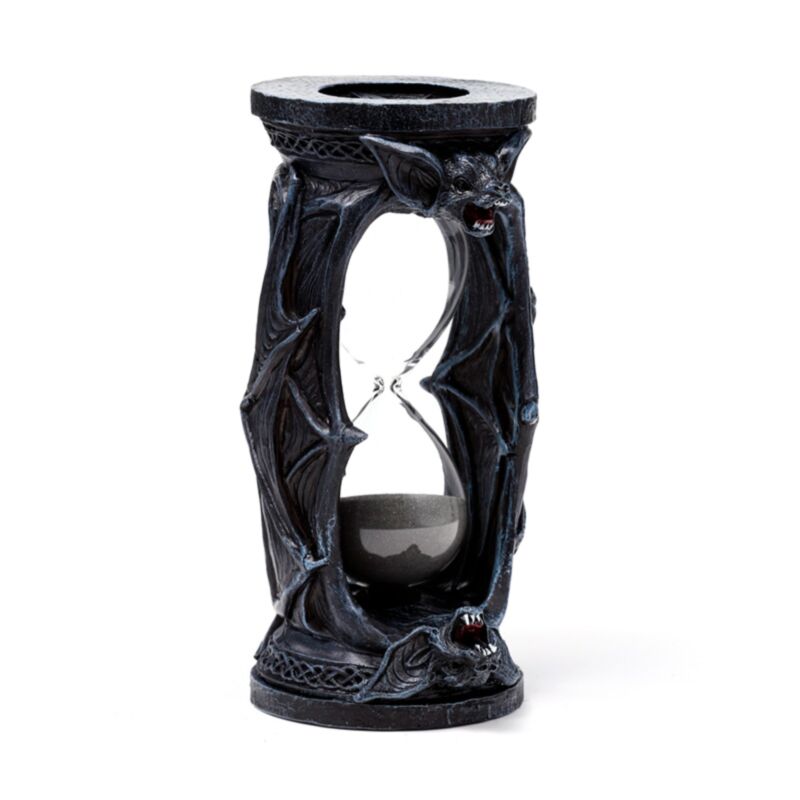 Sanduhr mit Fledermausflügeln