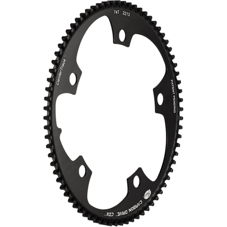 Das vordere Kettenrad steuert das CDX-Tandem mit Carbonantrieb
