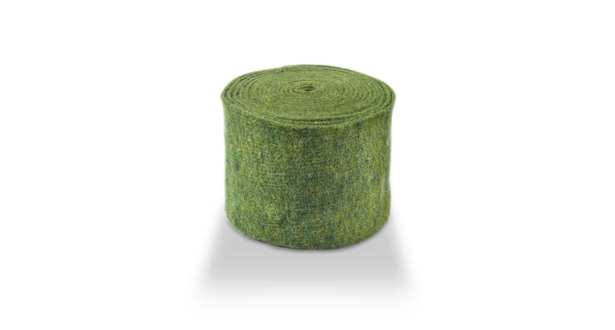 Wool felt vilt unicolor 15 cm donkergroen 5mtr