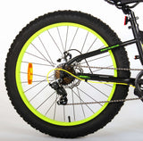 Volare Gradient Kinderfahrrad - Jungen - 24 Zoll - Schwarzes Grüngelb - 7 Geschwindigkeit - Prime Collection