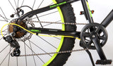 Volare Gradient Kinderfahrrad - Jungen - 24 Zoll - Schwarzes Grüngelb - 7 Geschwindigkeit - Prime Collection